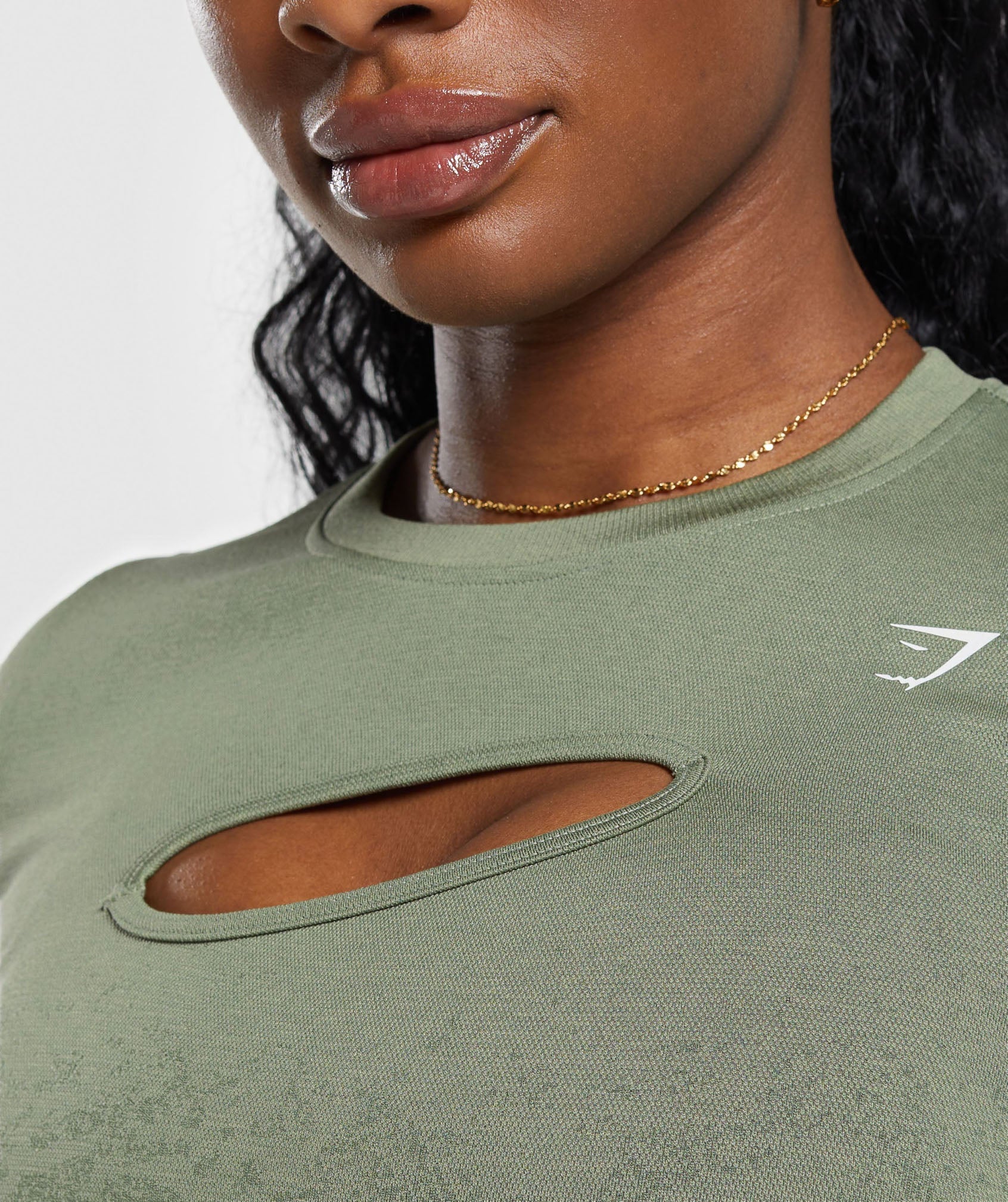 Adapt Safari Seamless Faded Long Sleeve Top - Force Green/Faded Green