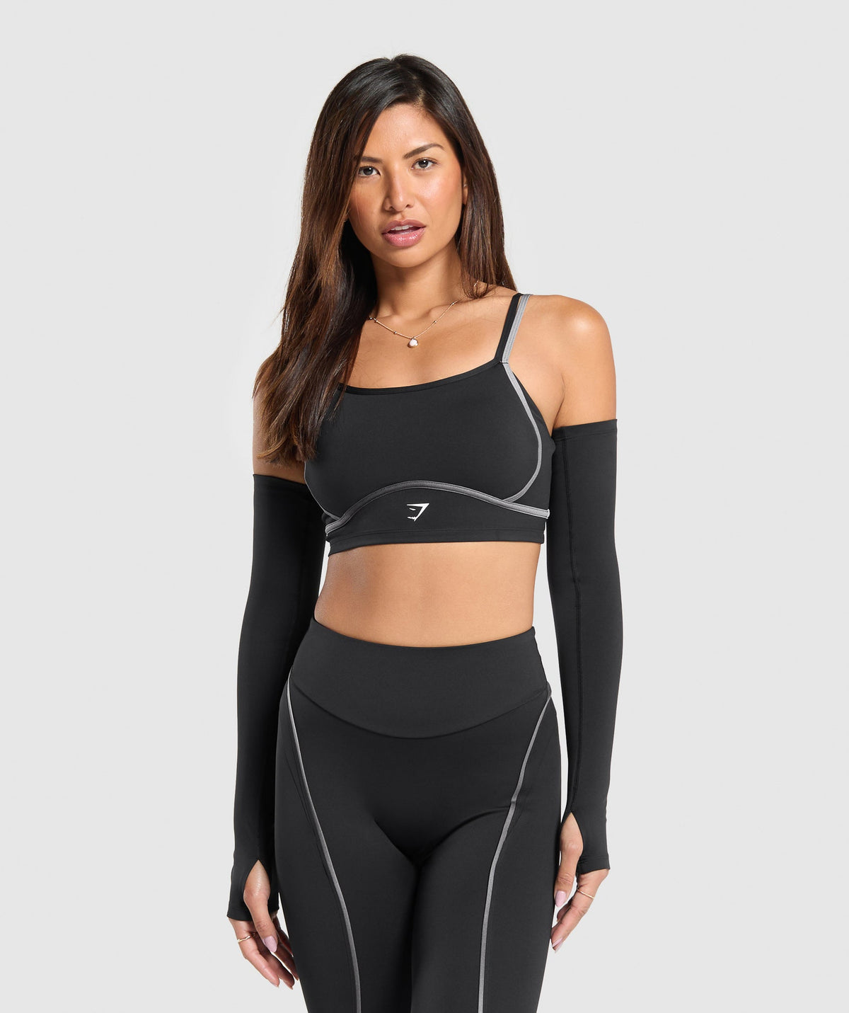 Icon Long Sleeve Top - Black/Metal Grey