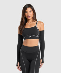 Icon Long Sleeve Top - Black/Metal Grey