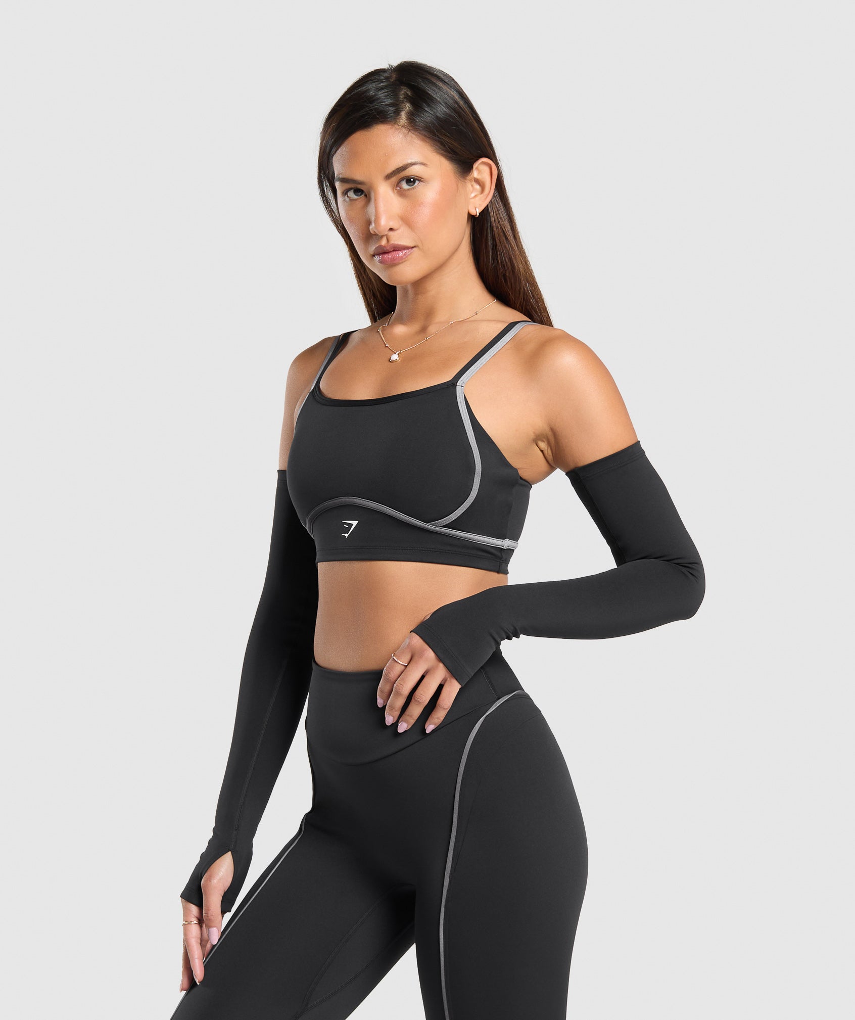 Icon Long Sleeve Top - Black/Metal Grey