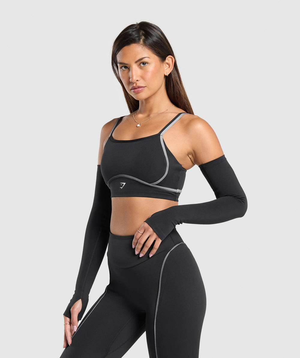 Icon Long Sleeve Top - Black/Metal Grey