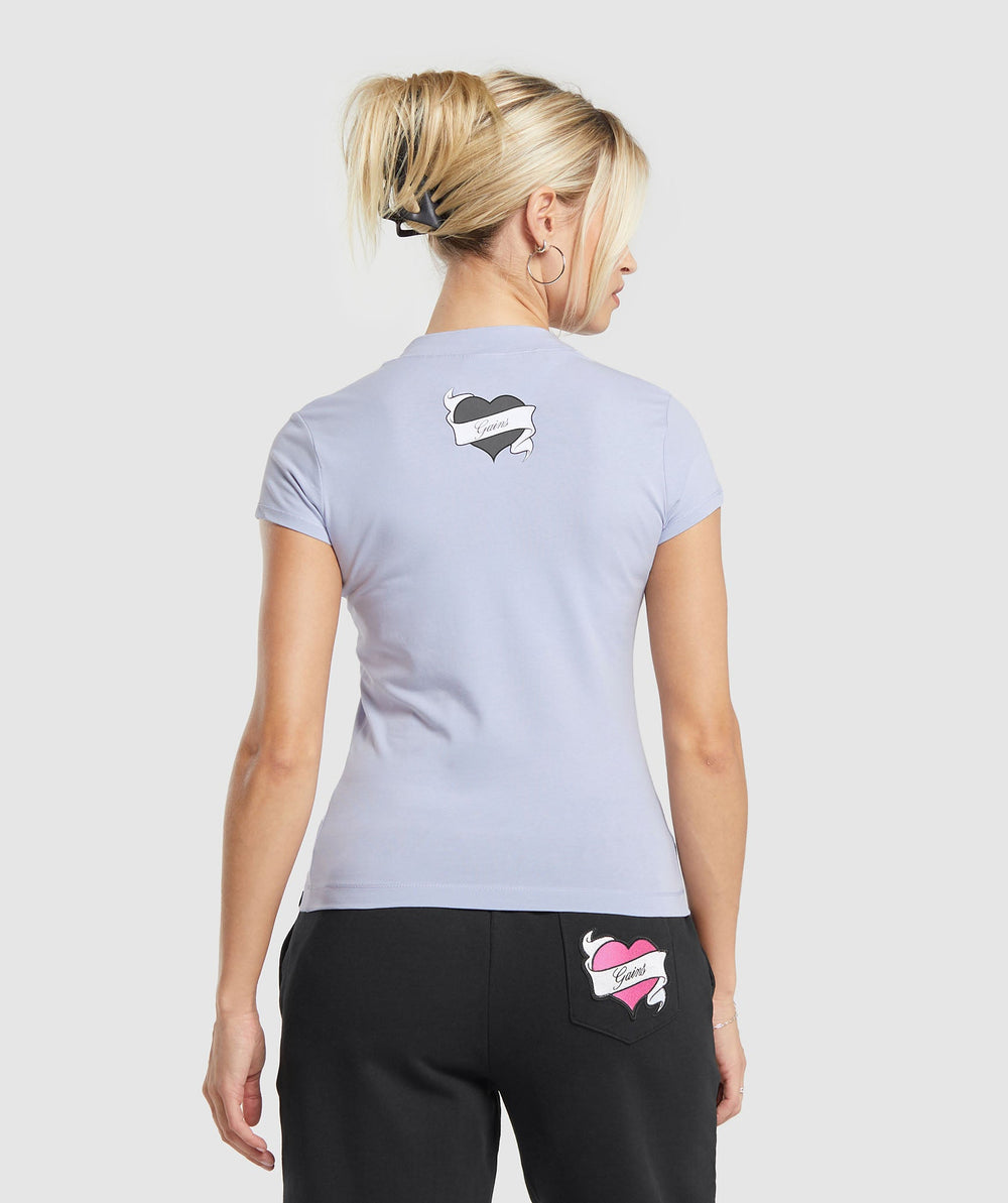 Tattoo T-Shirt - Silver Lilac