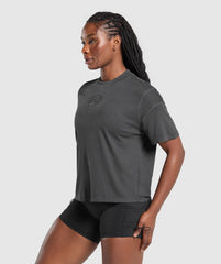 Premium Legacy Washed Oversized T-Shirt - Black