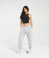 Essential Cotton Midi Tank - Black