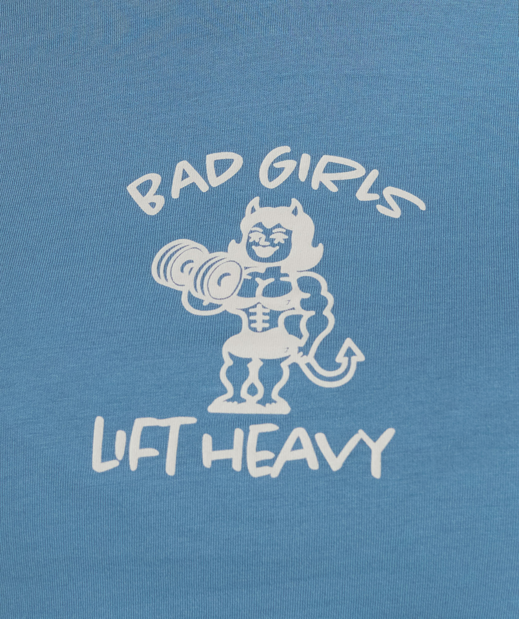 Lifting Club Graphic Baby Tee - Faded Blue