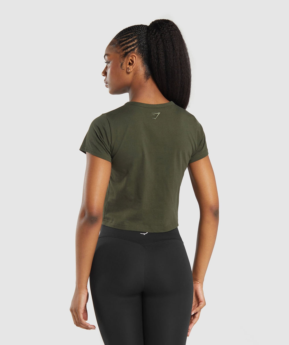 Block Crop Top - Winter Olive