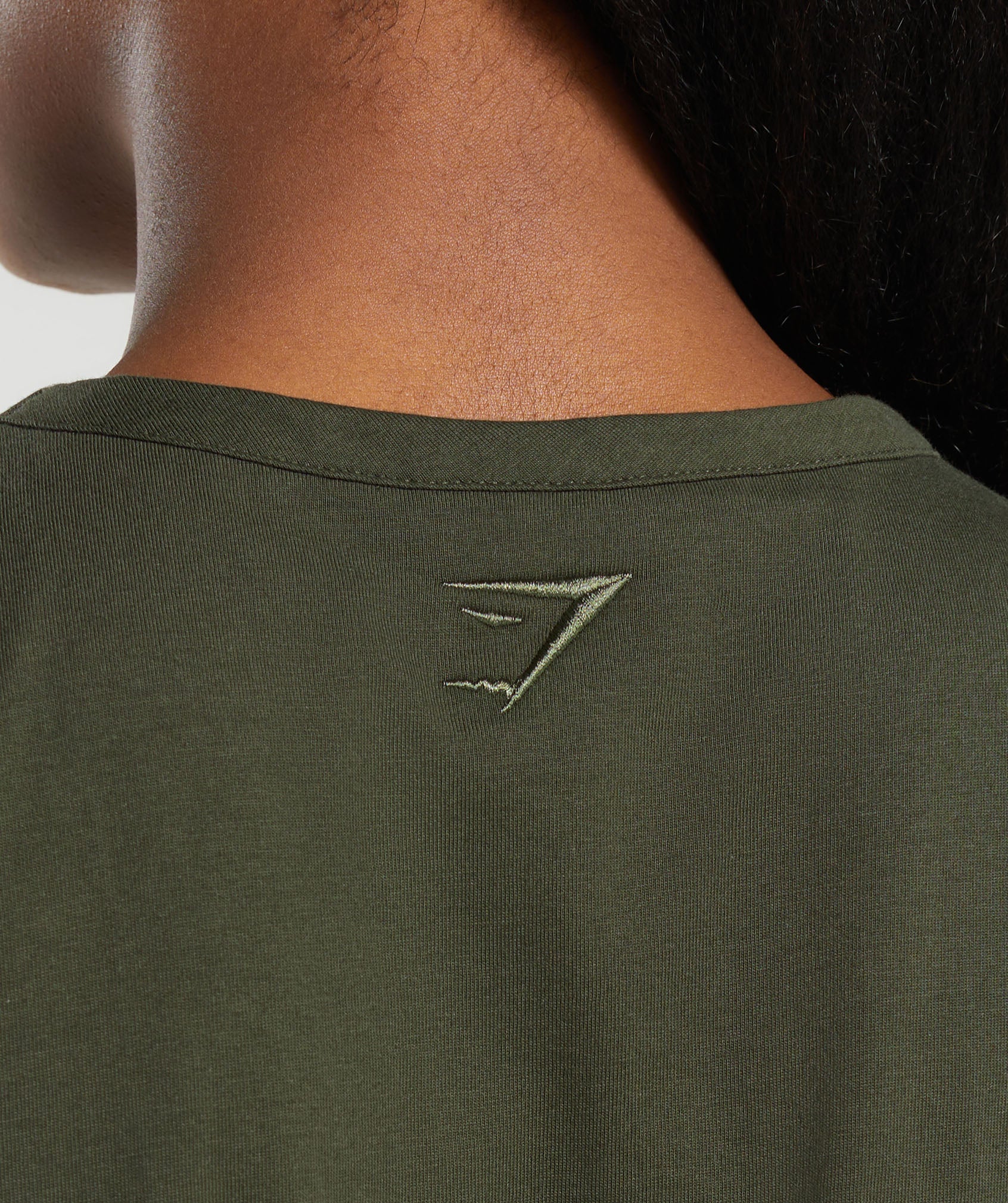 Block Crop Top - Winter Olive