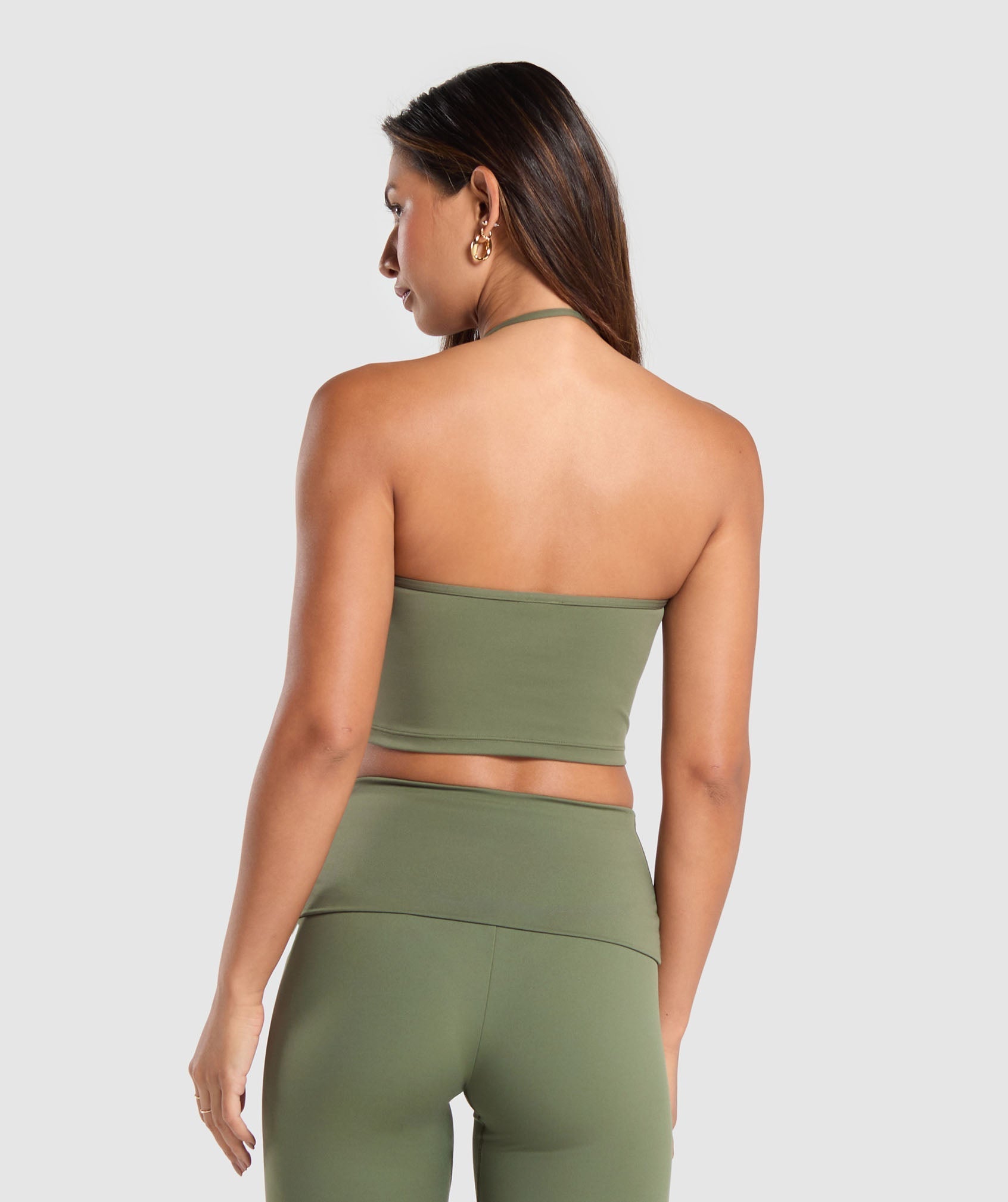 Everyday One Shoulder Crop Top - Core Olive