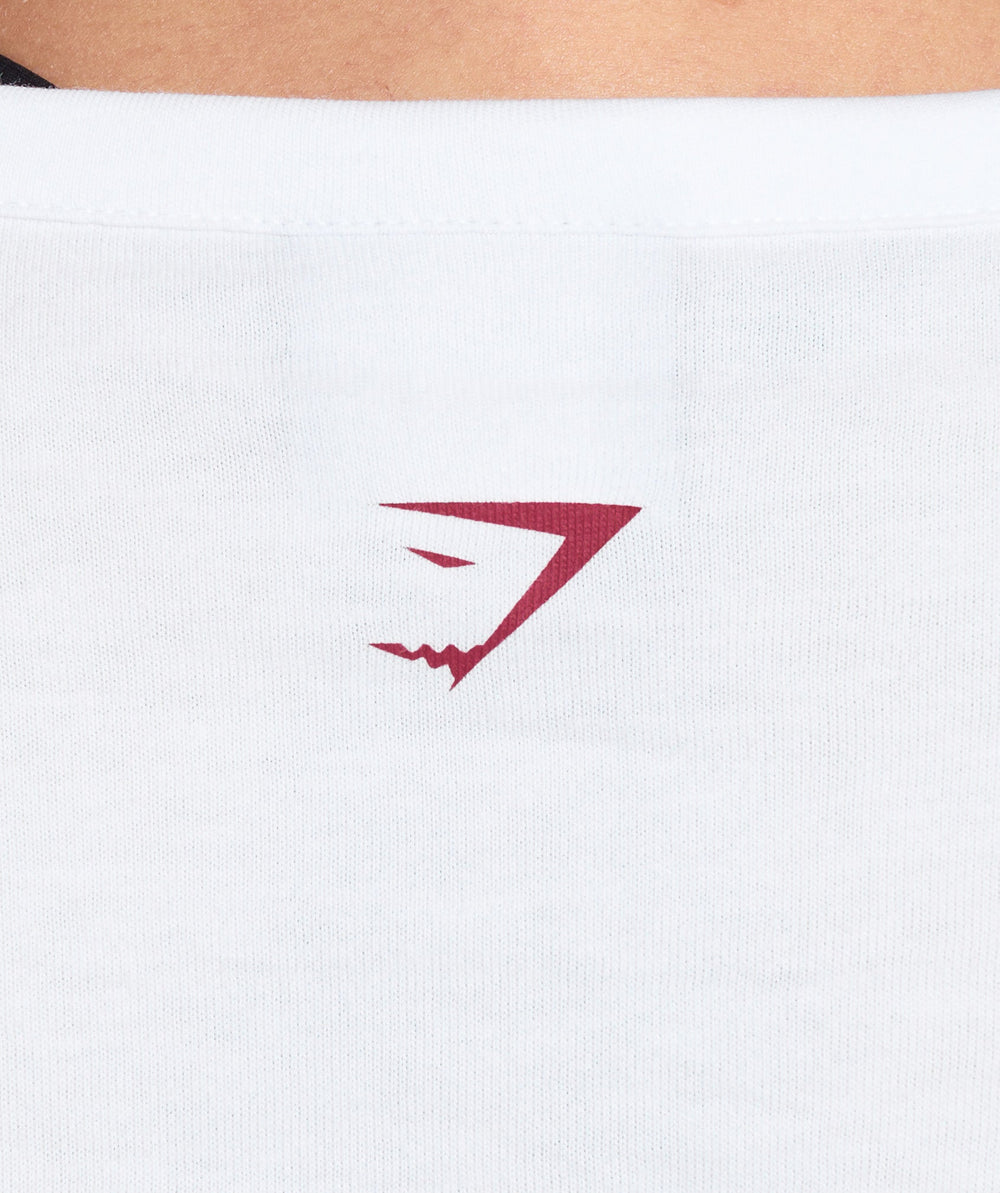 Lifting Club Graphic Baby Tee - White