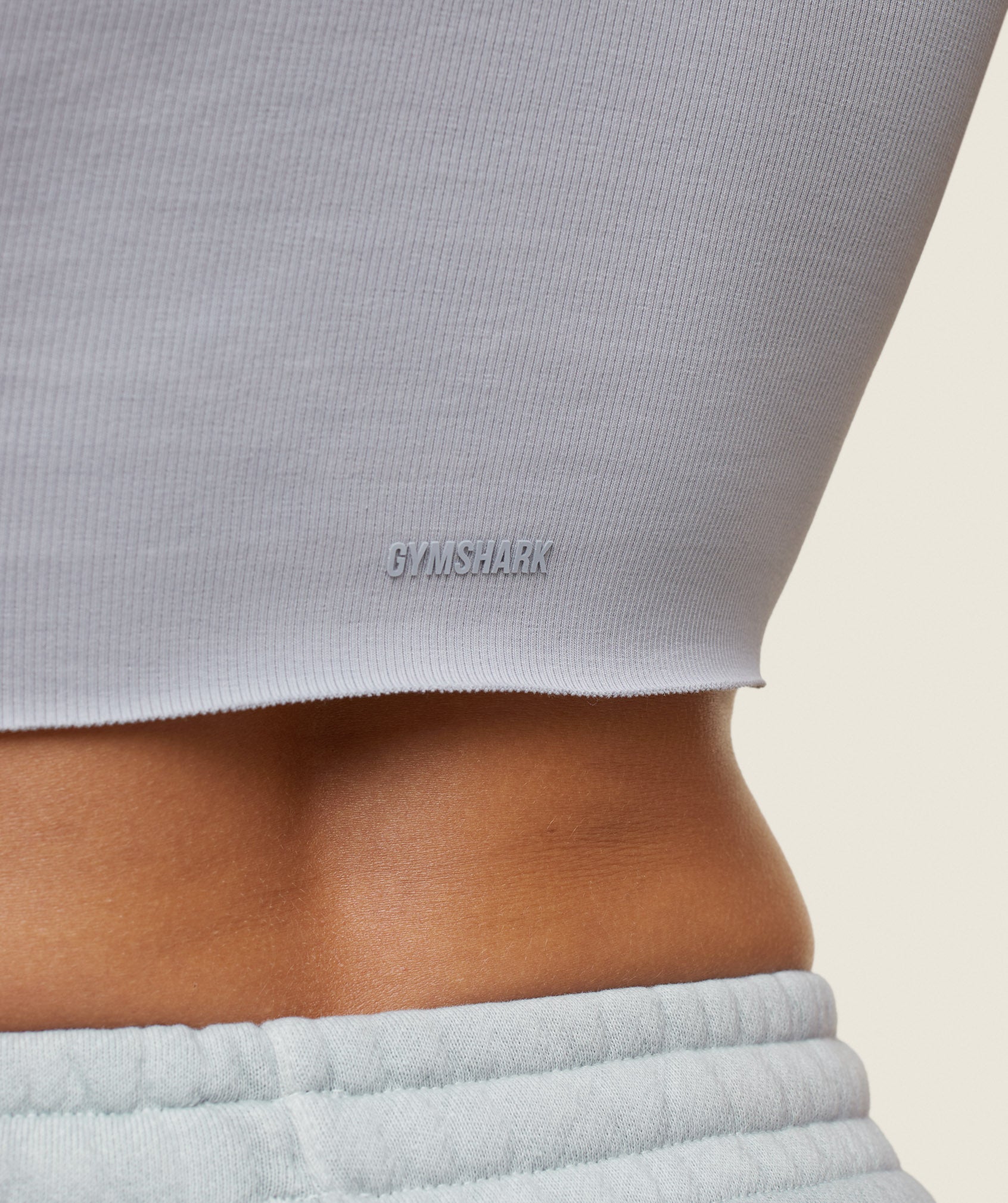 everywear Ribbed Tee - Ice Grey