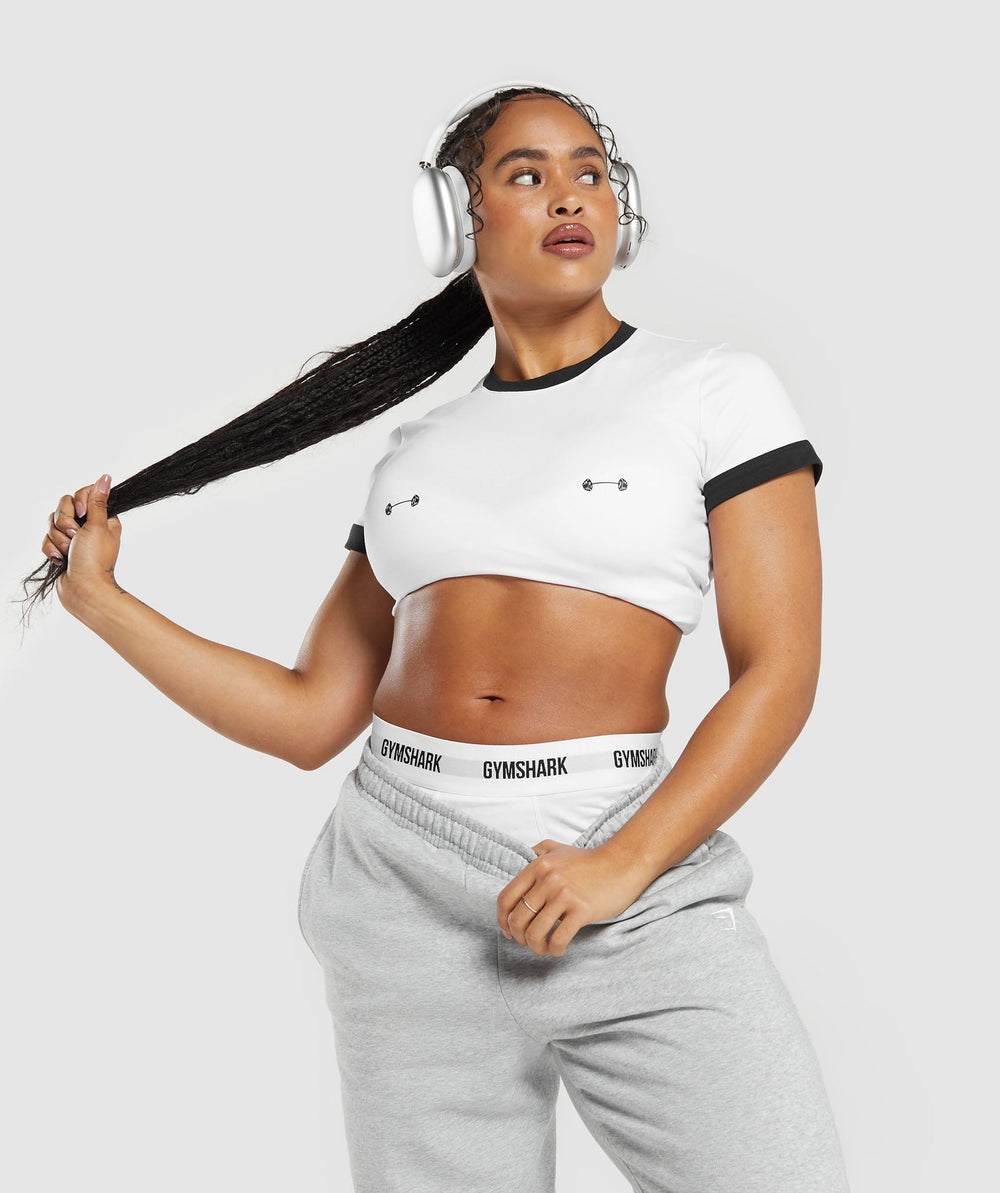 Lifting Graphic Baby T-Shirt - White/Black