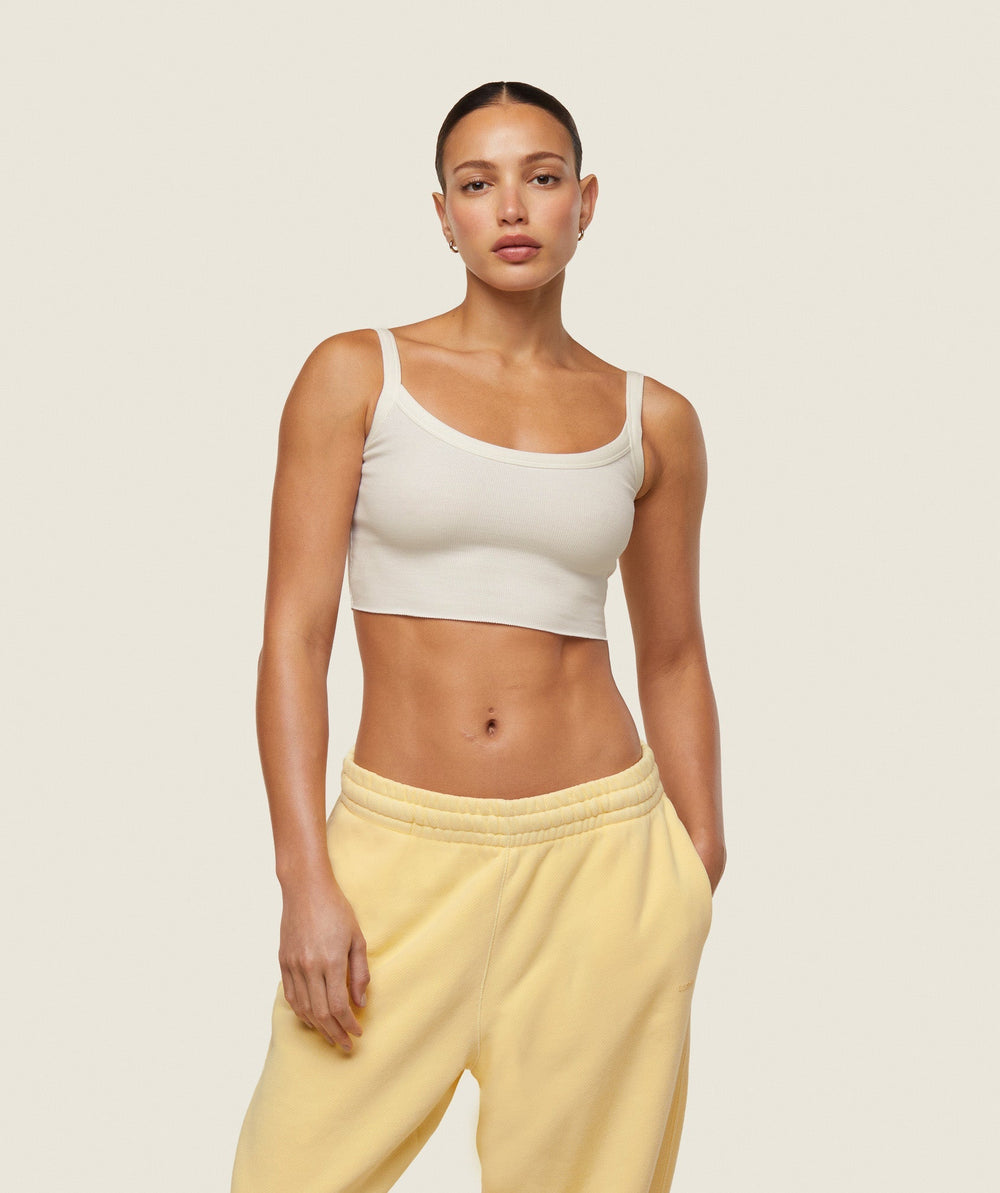 everywear Ribbed Tank - Soft White