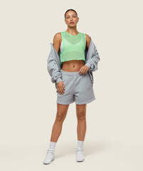 everywear Cropped Mesh Tank - Bring It Green