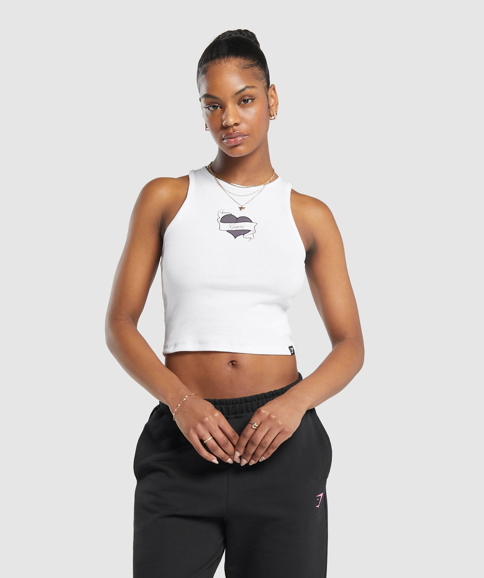Tattoo Midi Tank - White