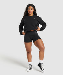 Heavyweight Cotton Long Sleeve Top - Black