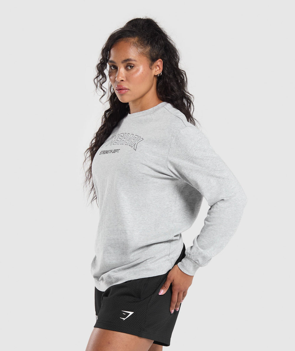 Strength Department Long Sleeve Skater - Light Grey Core Marl