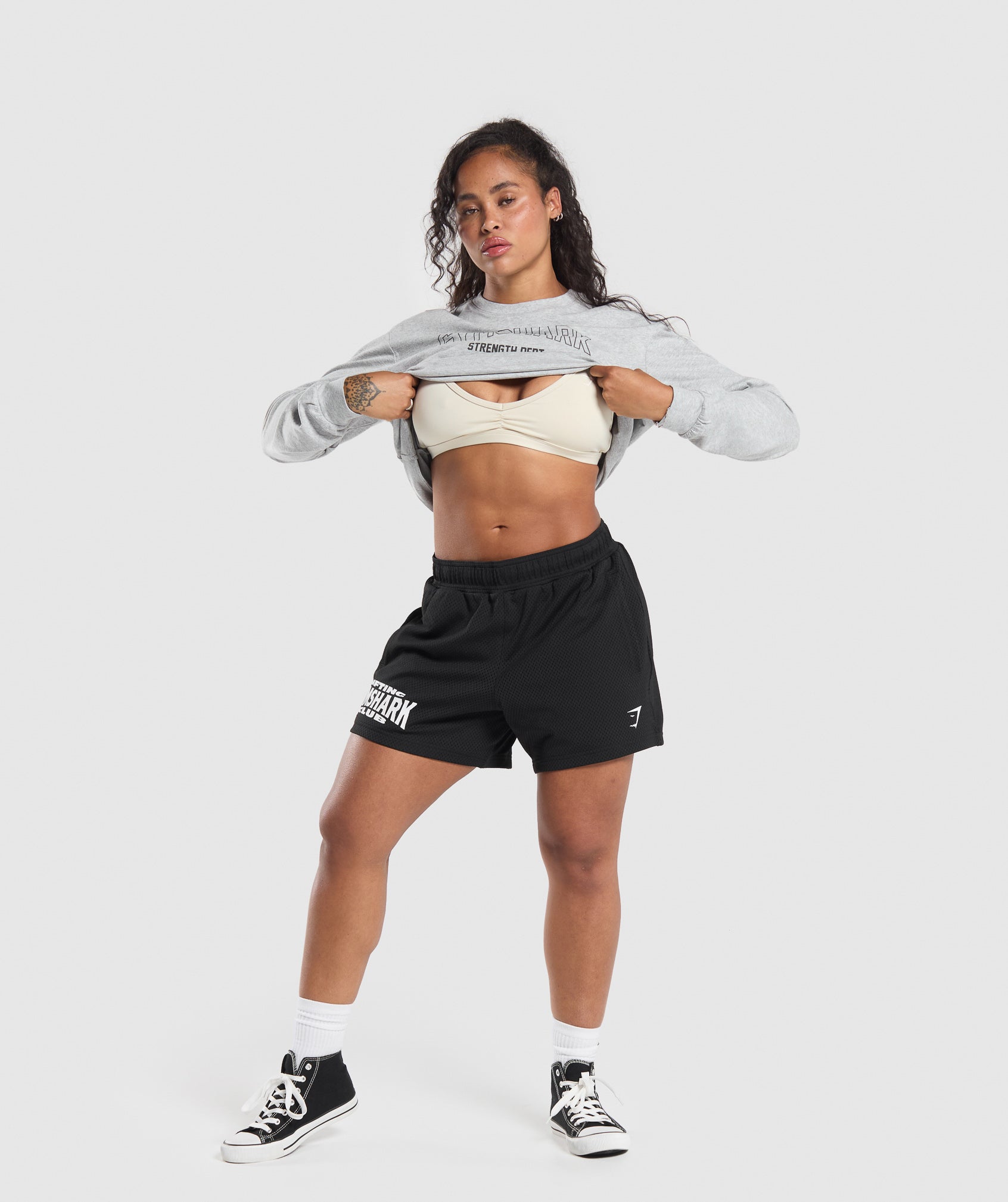 Strength Department Long Sleeve Skater - Light Grey Core Marl
