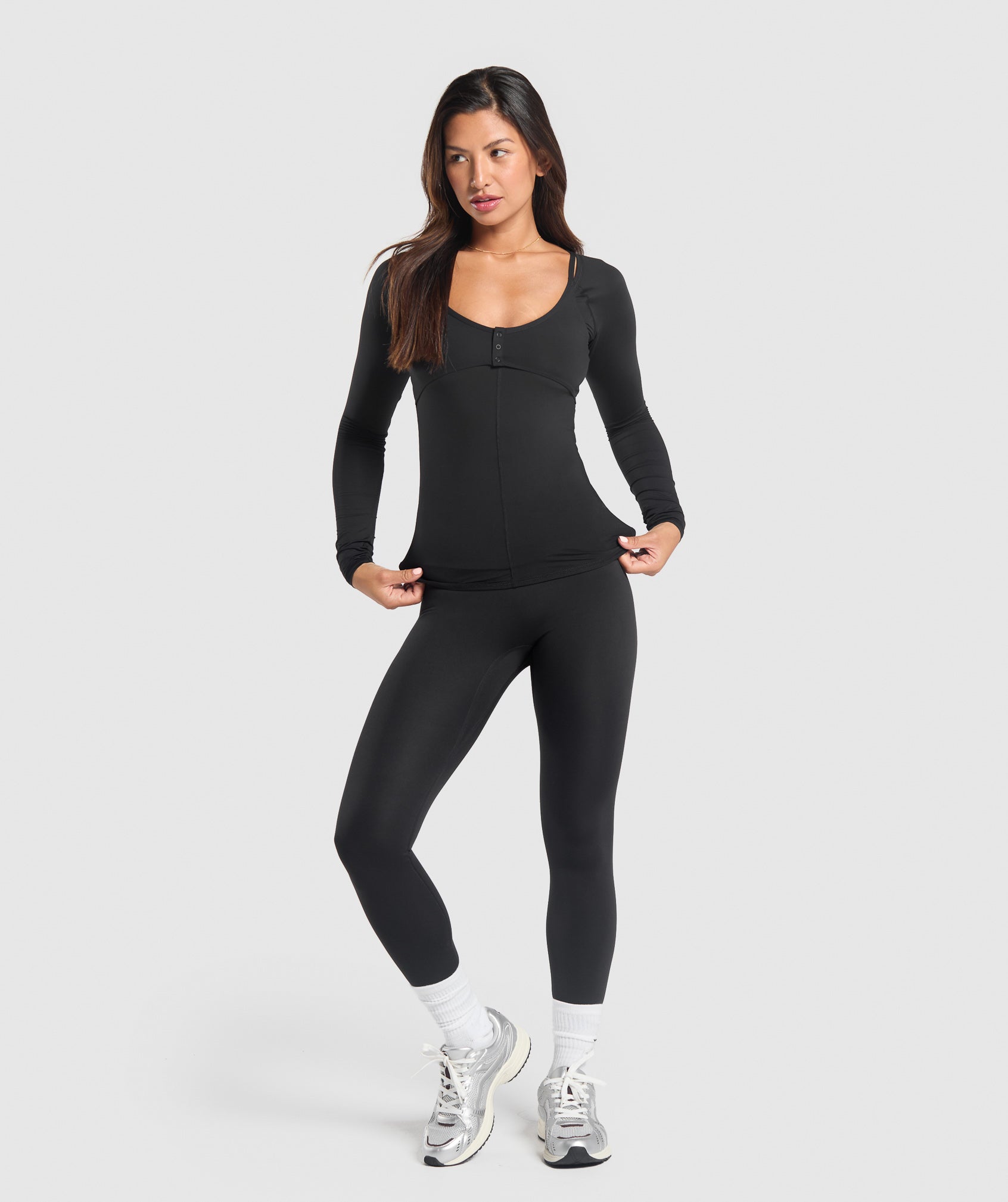 Rest Day Buttery Soft Long Sleeve Top - Black