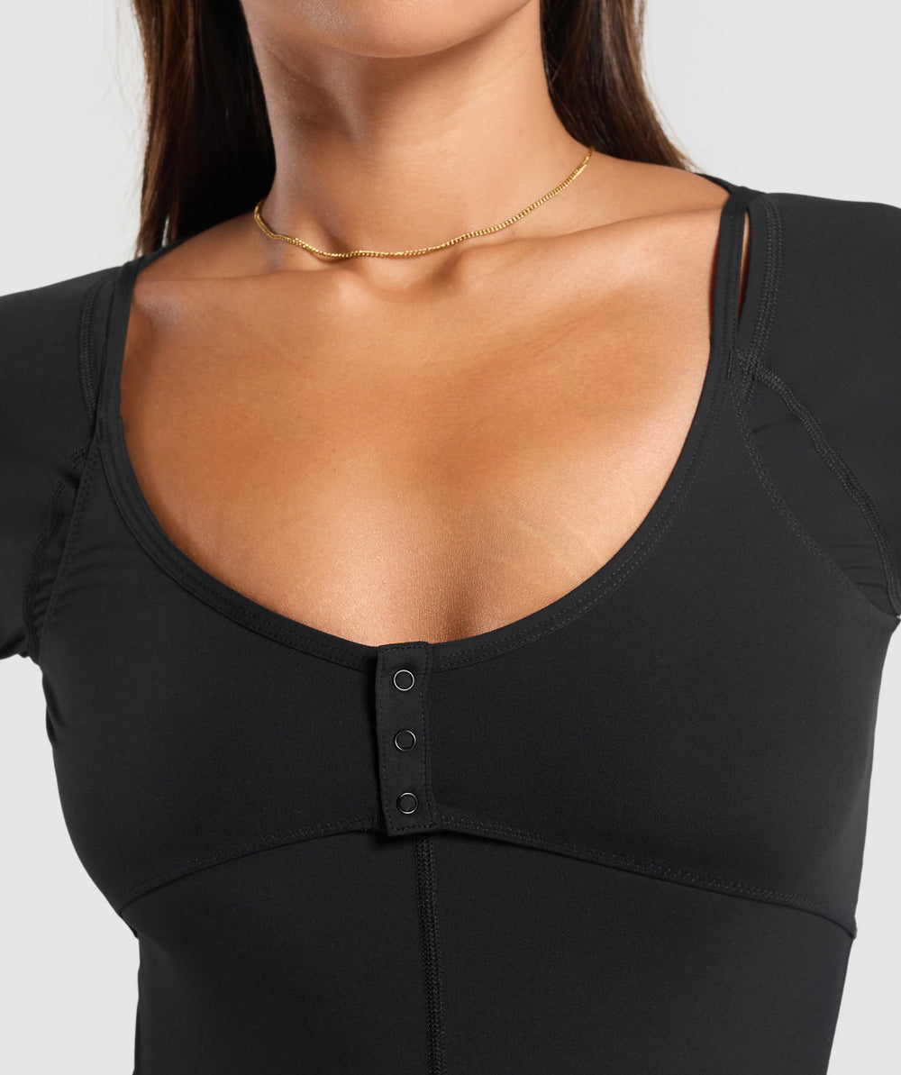 Rest Day Buttery Soft Long Sleeve Top - Black