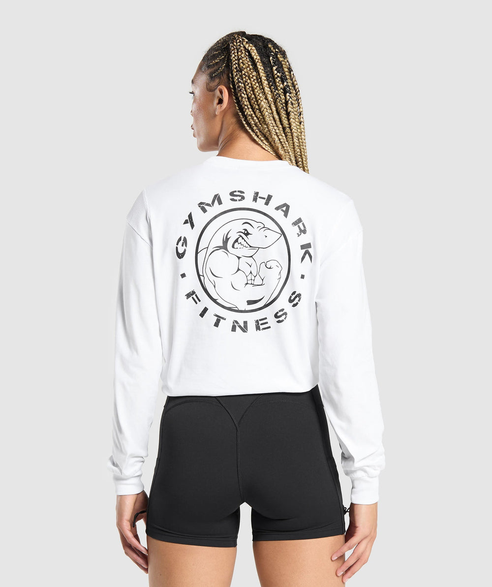 Legacy Oversized Long Sleeve Top - White