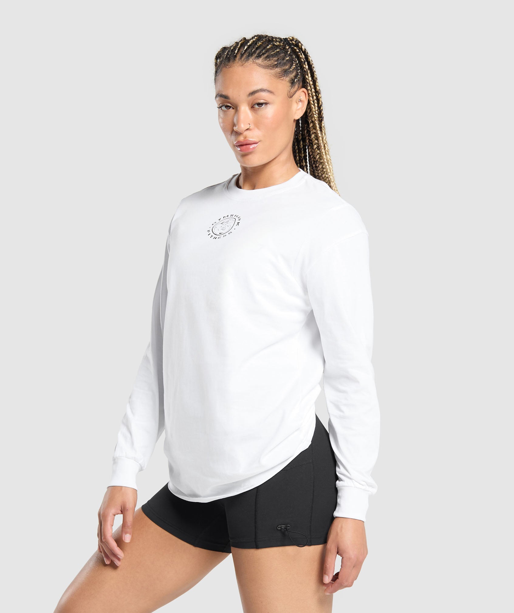 Legacy Oversized Long Sleeve Top - White