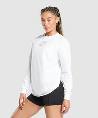 Legacy Oversized Long Sleeve Top - White