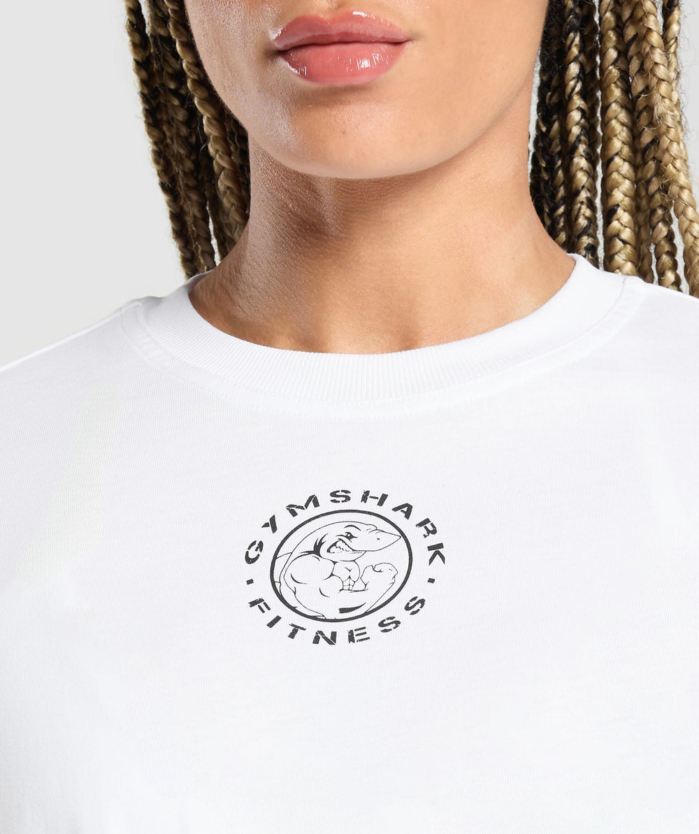 Legacy Oversized Long Sleeve Top - White