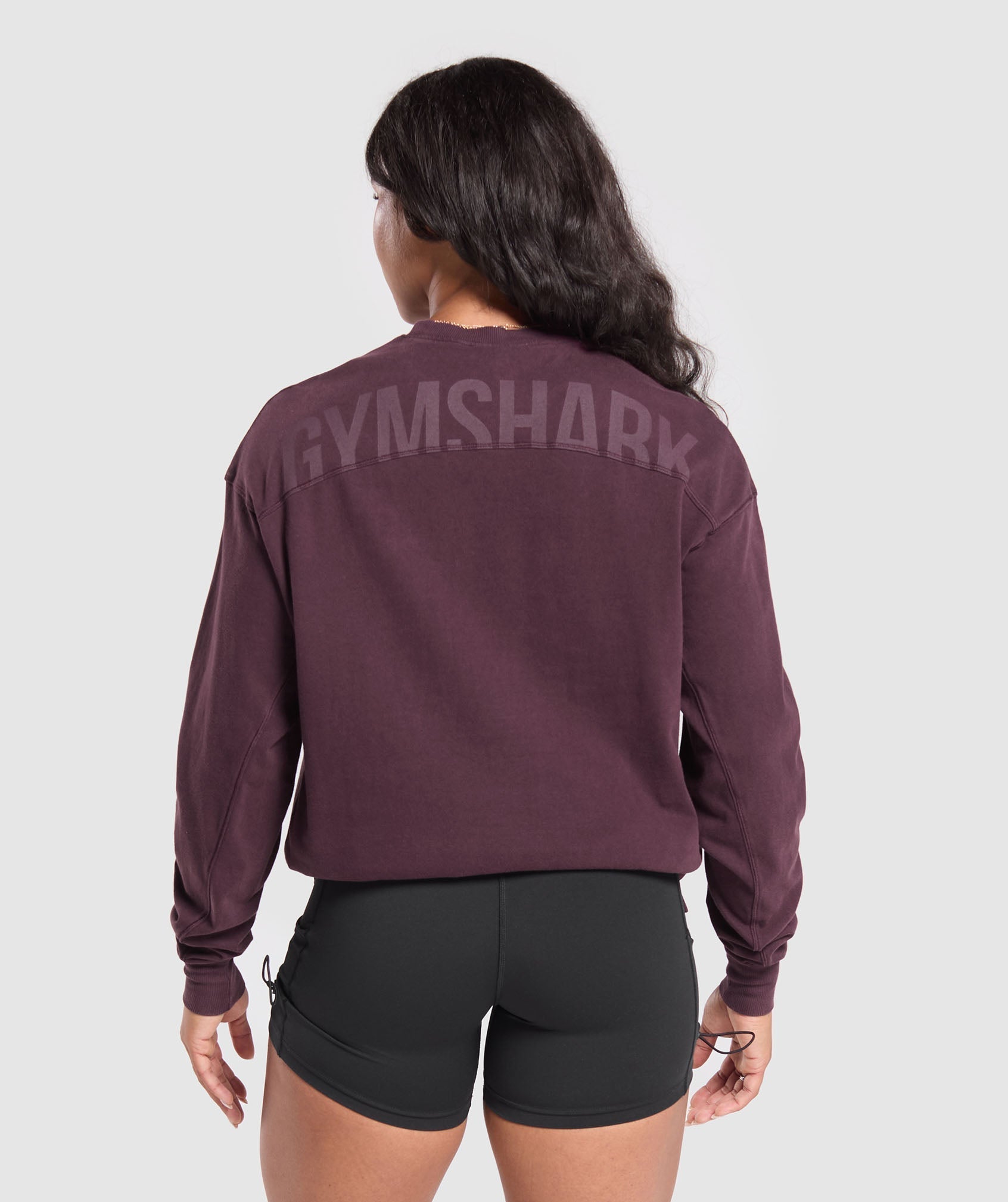 Power Oversized Long Sleeve Top - Depth Purple