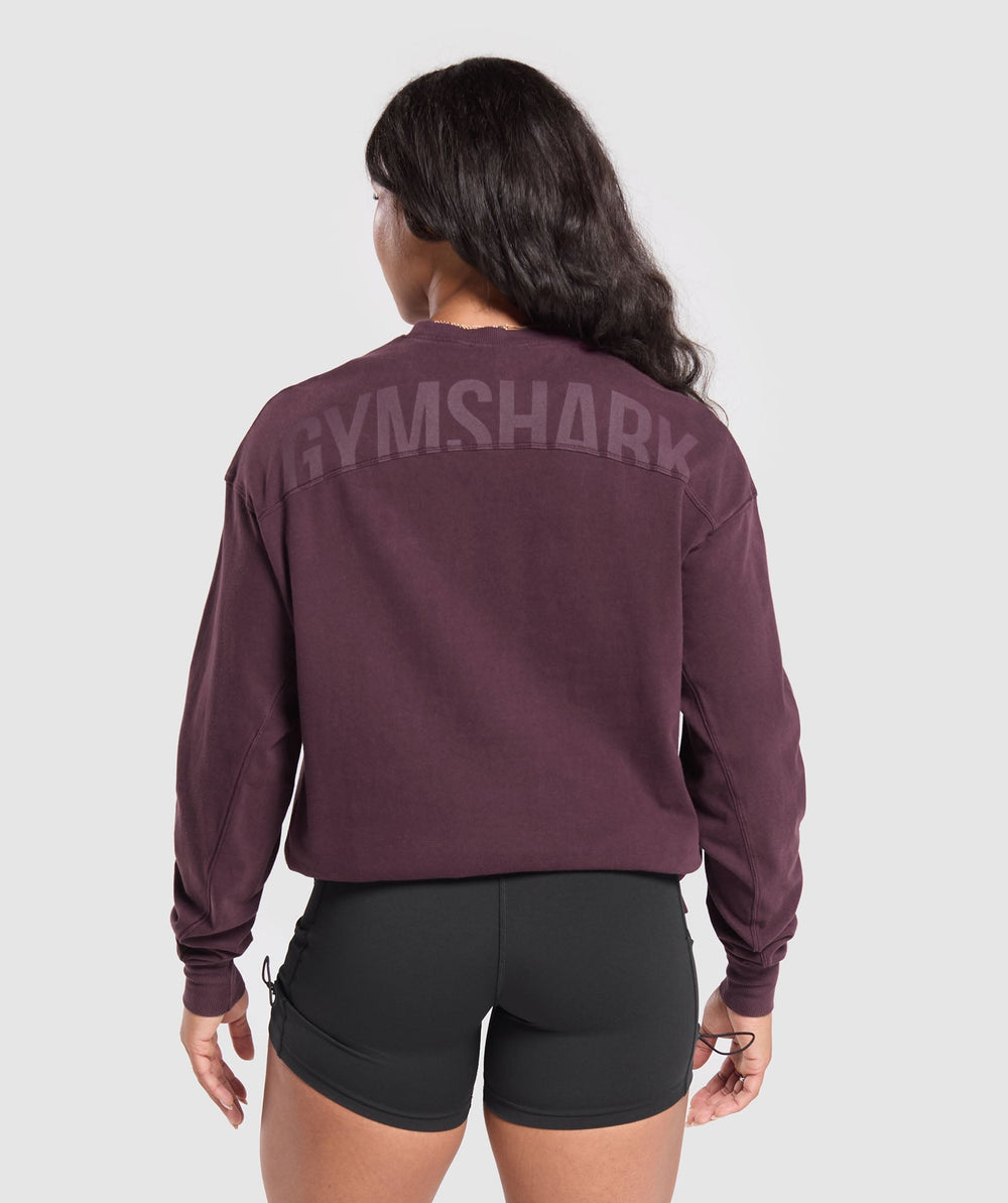 Power Oversized Long Sleeve Top - Depth Purple