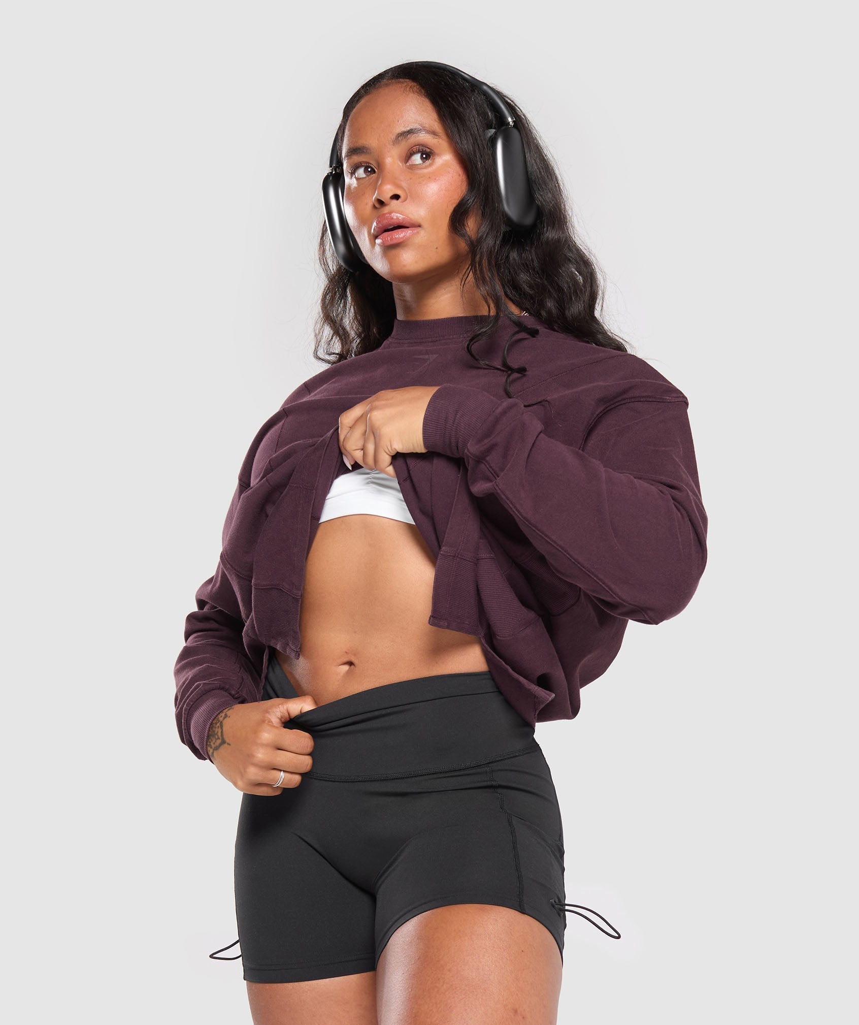 Power Oversized Long Sleeve Top - Depth Purple