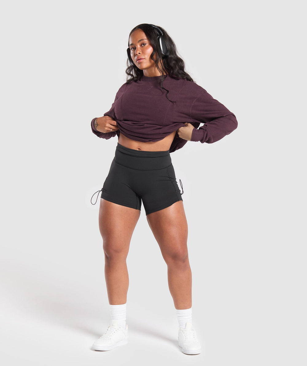 Power Oversized Long Sleeve Top - Depth Purple