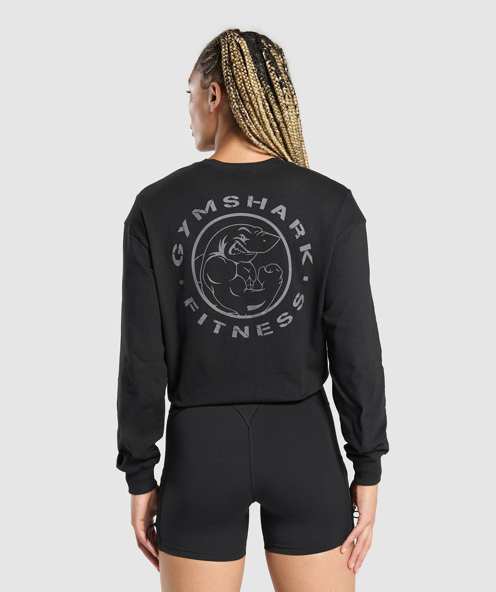 Legacy Oversized Long Sleeve Top - Black