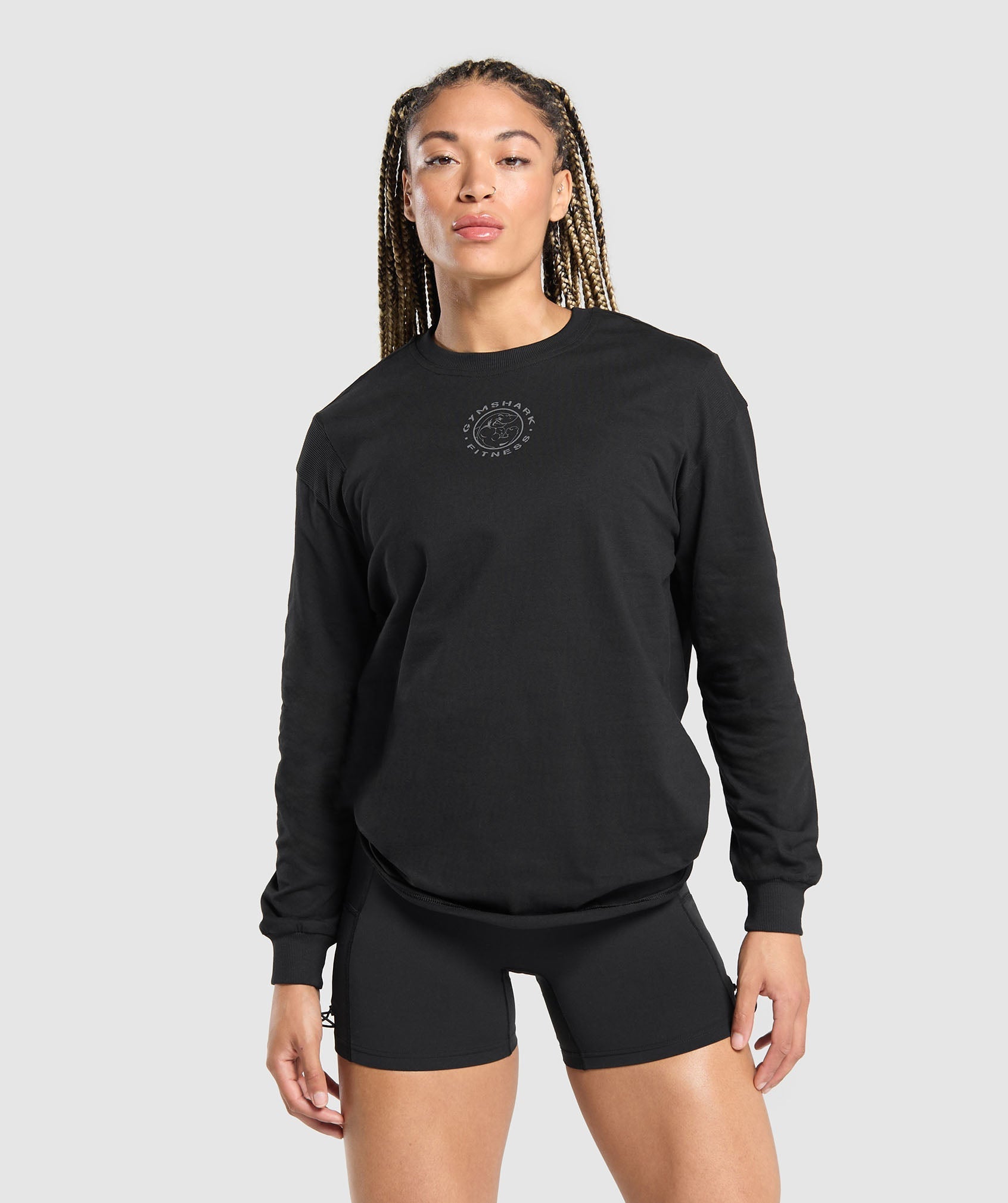 Legacy Oversized Long Sleeve Top - Black