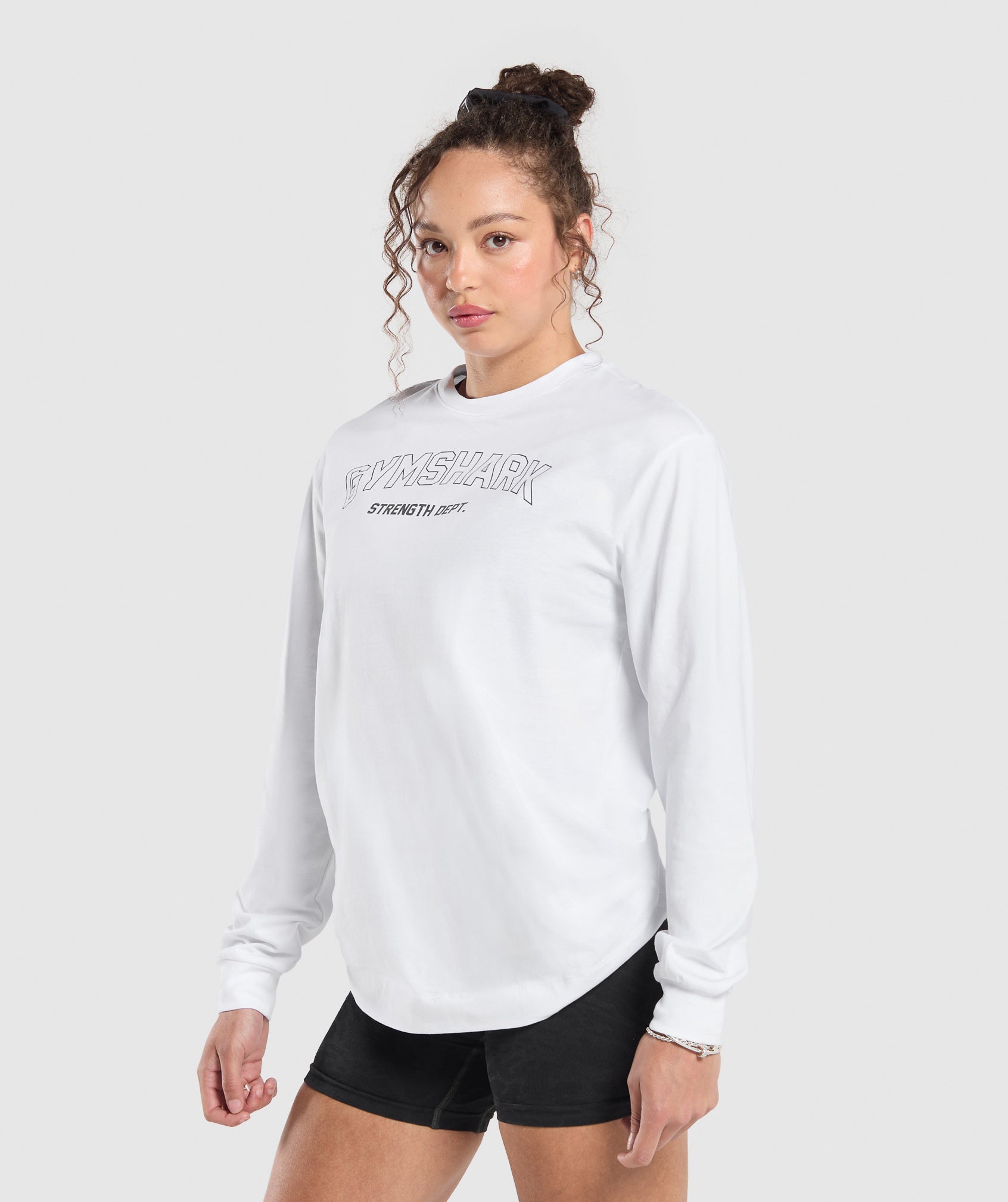 Strength Department Long Sleeve Skater - White