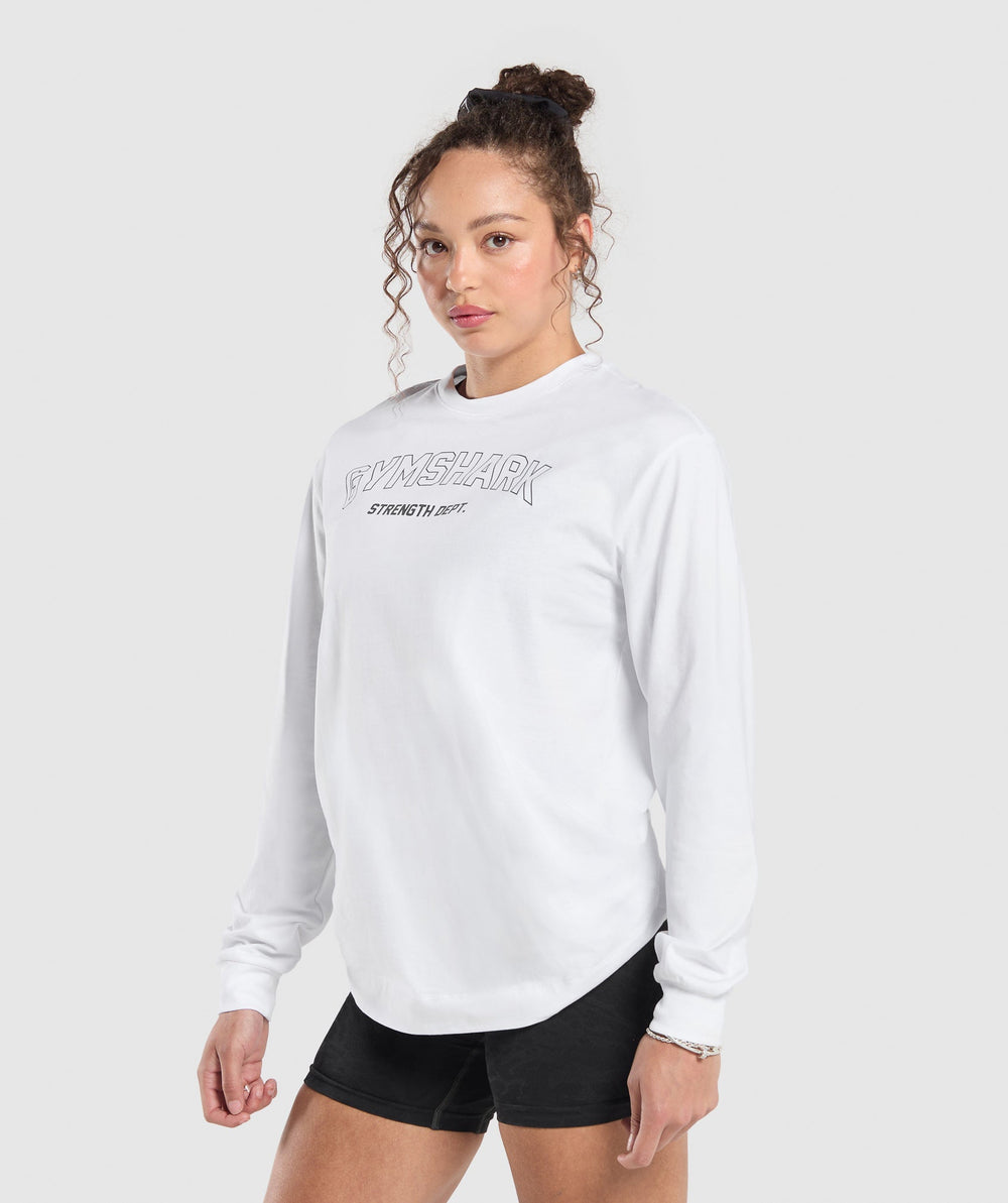 Strength Department Long Sleeve Skater - White