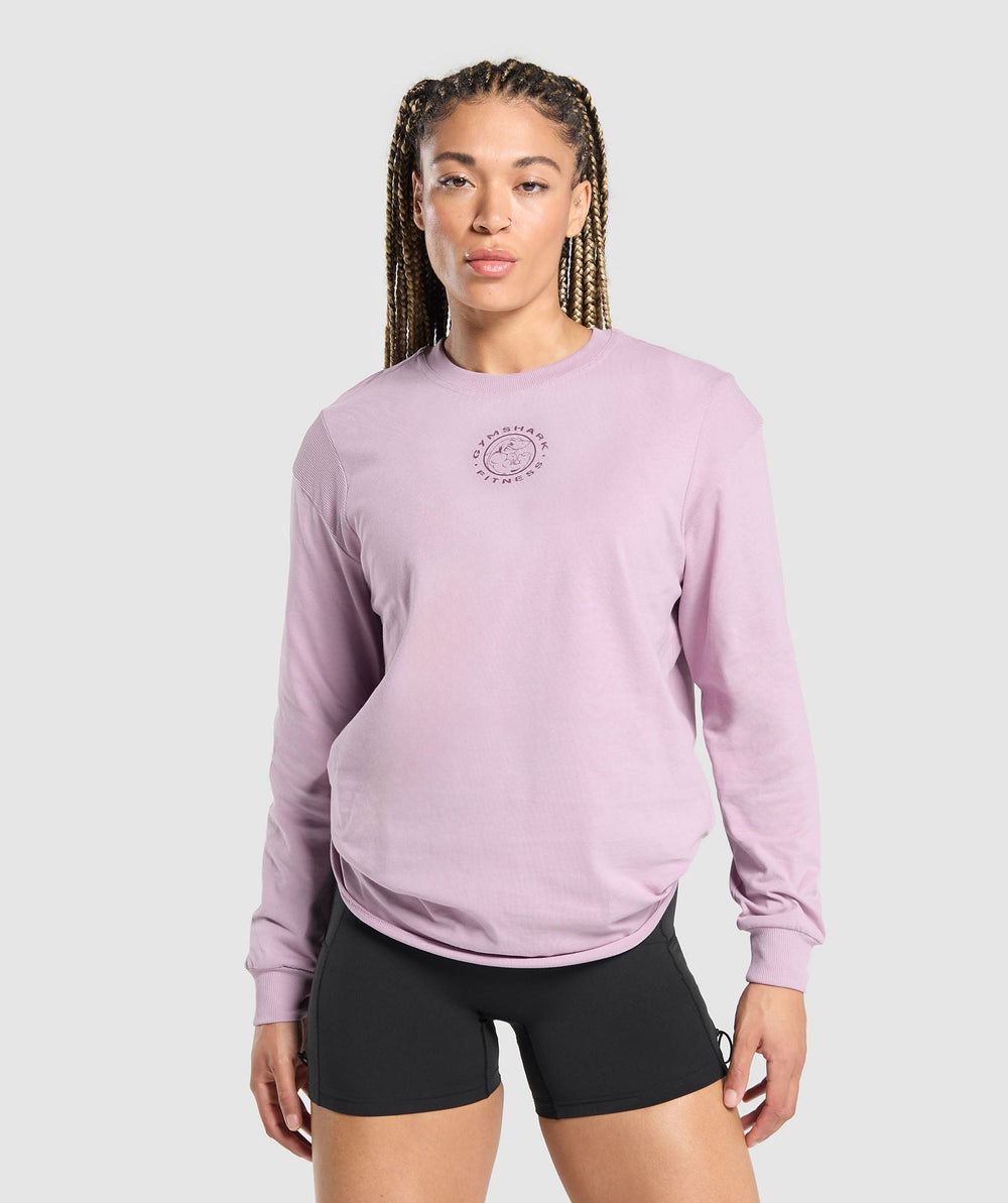 Legacy Oversized Long Sleeve Top - Warm Lilac