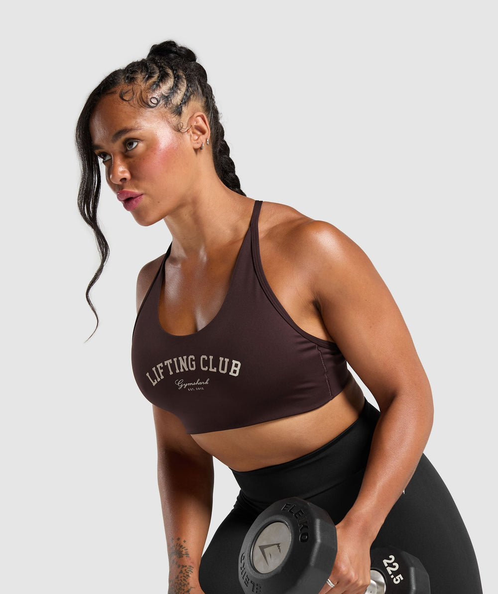 Lifting Club Retro Bra - Heritage Brown