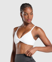 Twist Front Bralette - White
