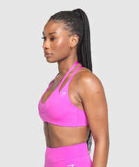 Reps T Back Sports Bra - Vibrant Pink