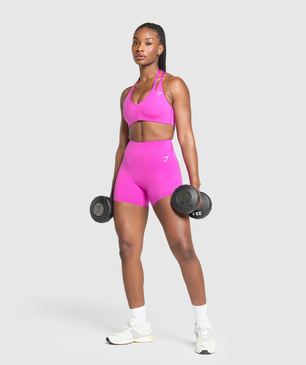 Reps T Back Sports Bra - Vibrant Pink