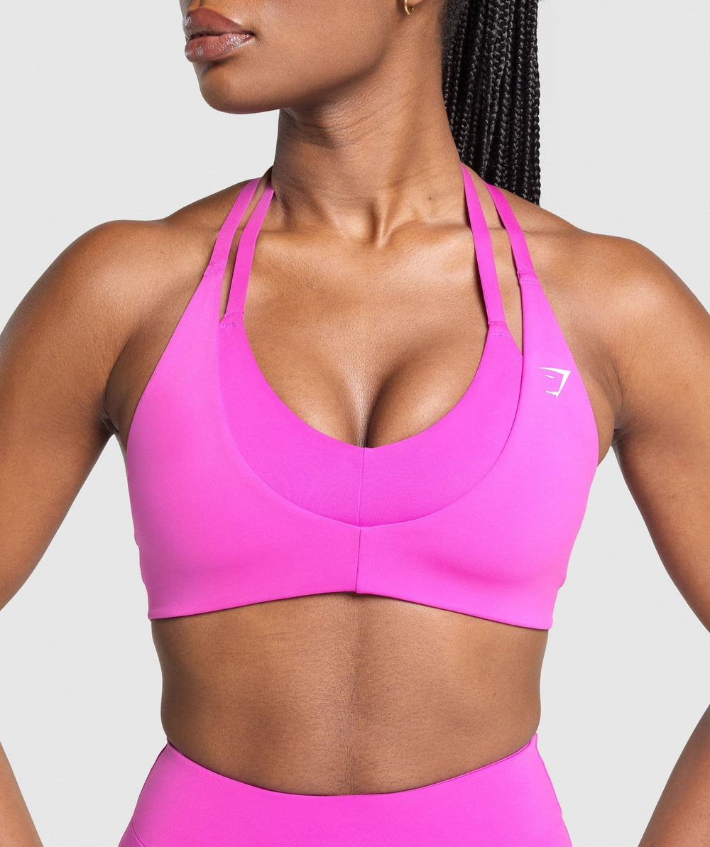 Reps T Back Sports Bra - Vibrant Pink