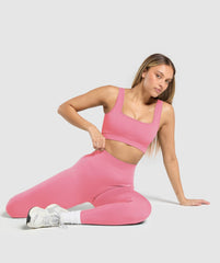 Corset Seamless Sports Bra - Sunset Pink