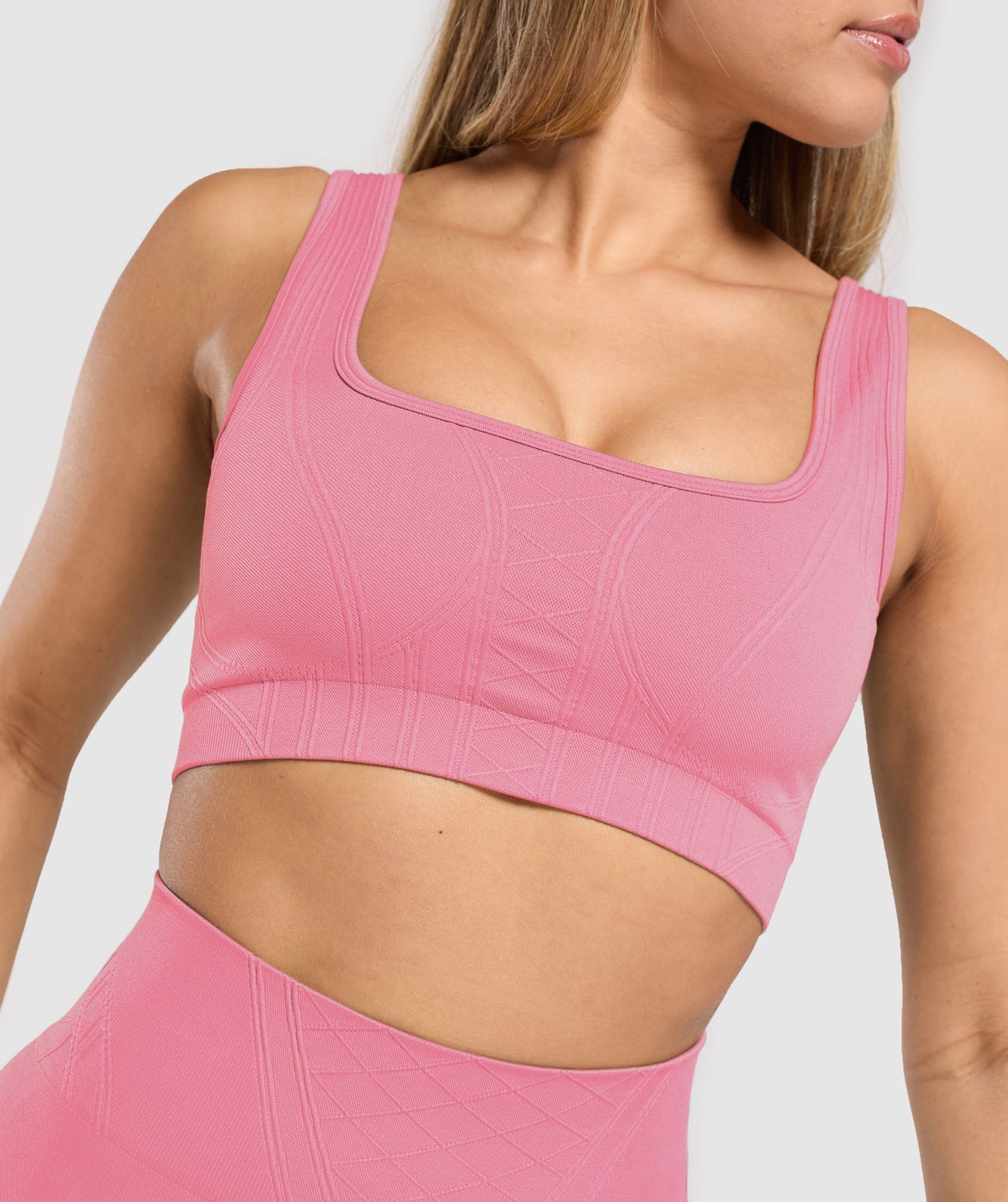 Corset Seamless Sports Bra - Sunset Pink