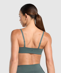 Elevate Ruched Sports Bra - Slate Teal