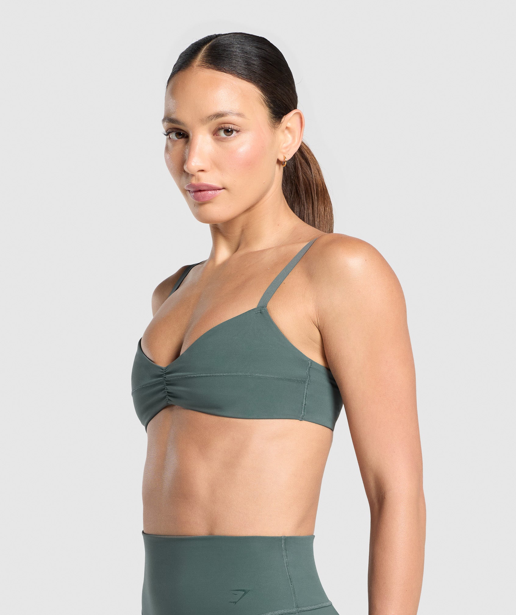 Elevate Ruched Sports Bra - Slate Teal