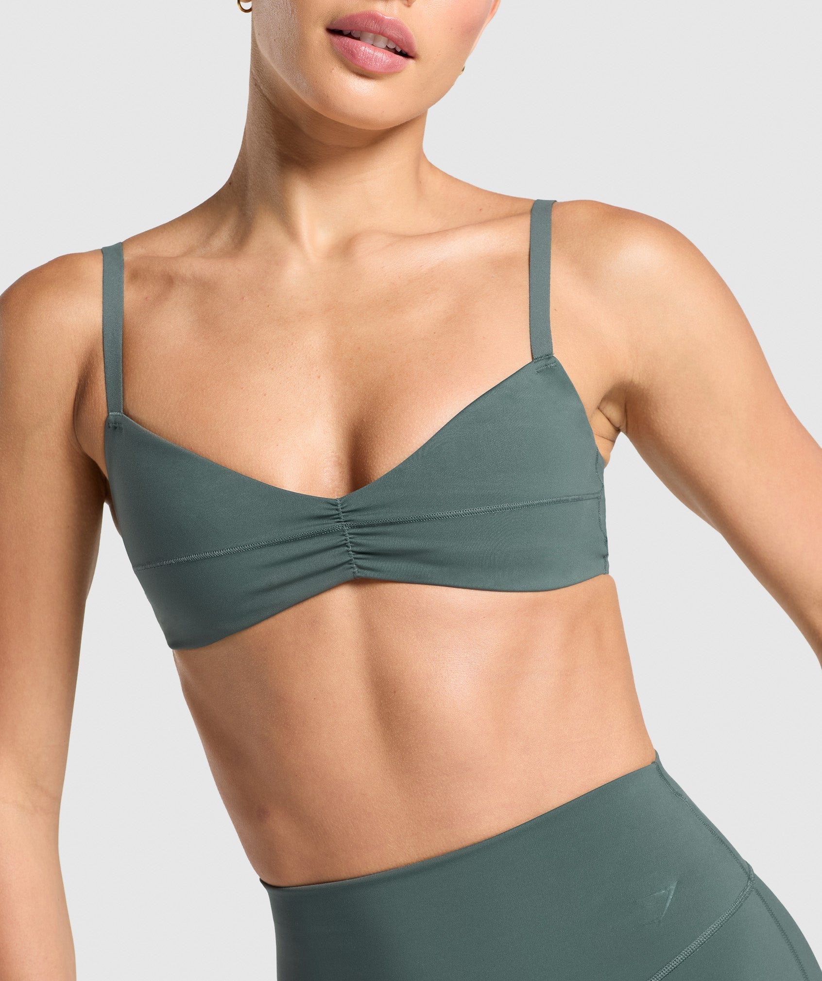 Elevate Ruched Sports Bra - Slate Teal