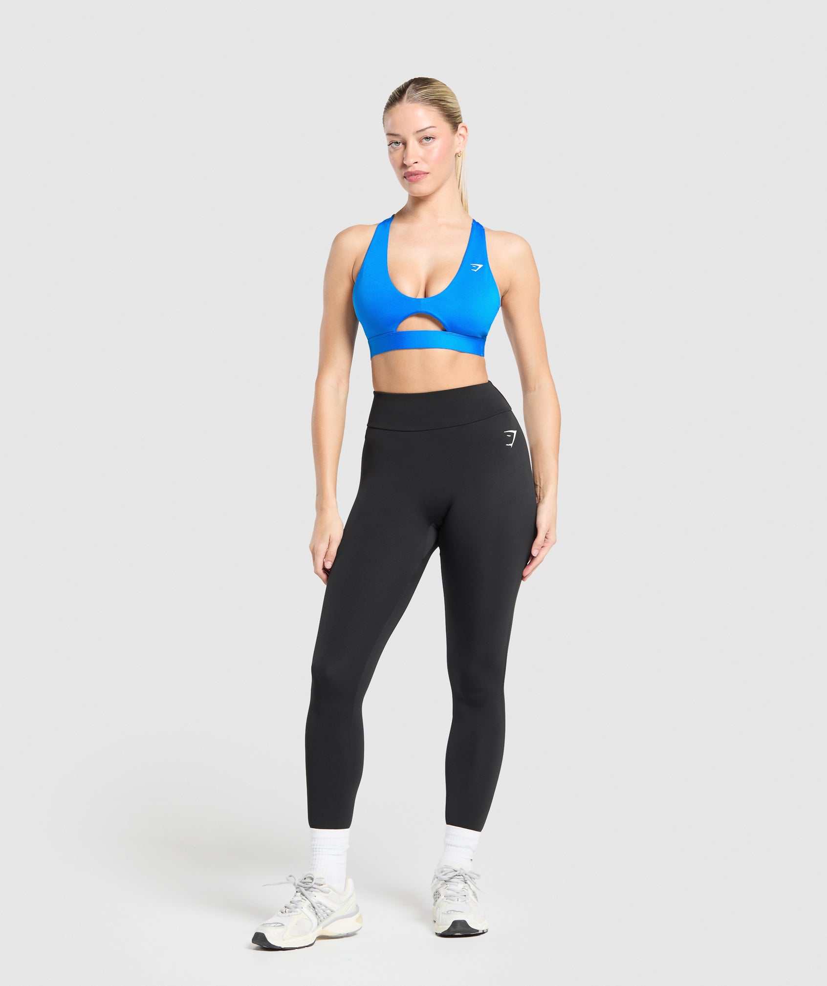 Peek A Boo Sports Bra - Barbell Blue