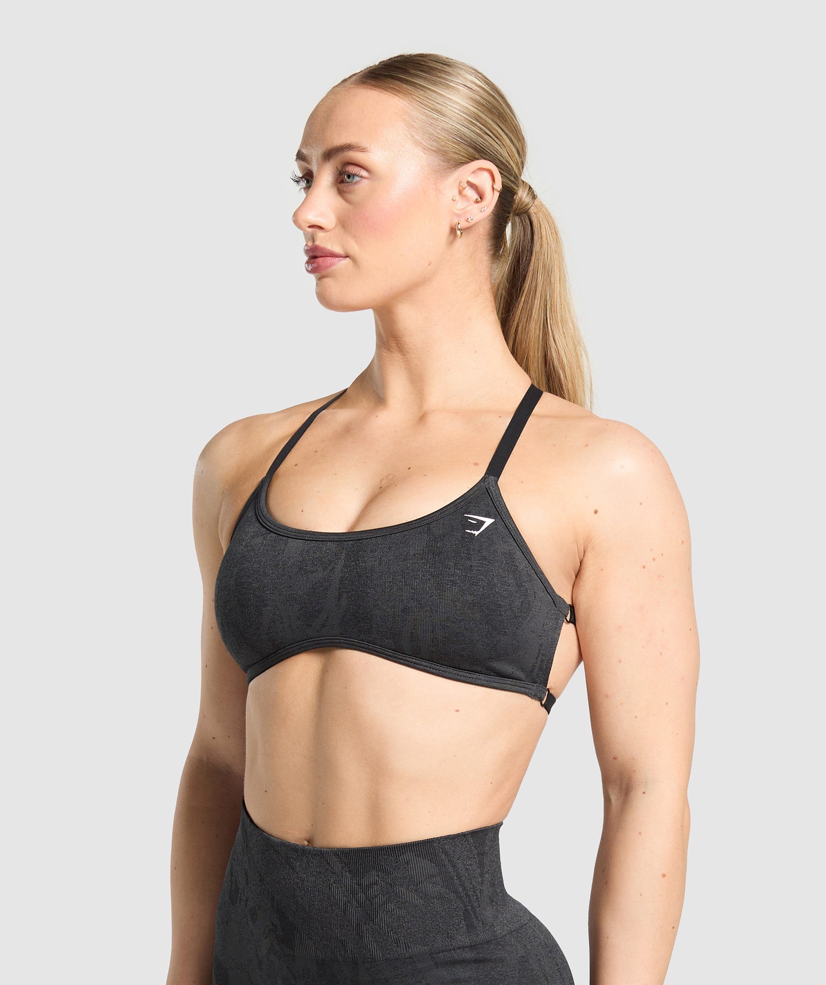 Adapt Camo Cross Back Sports Bra - Asphalt Grey/Black