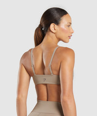 Elevate Ruched Sports Bra - Lifestyle Brown