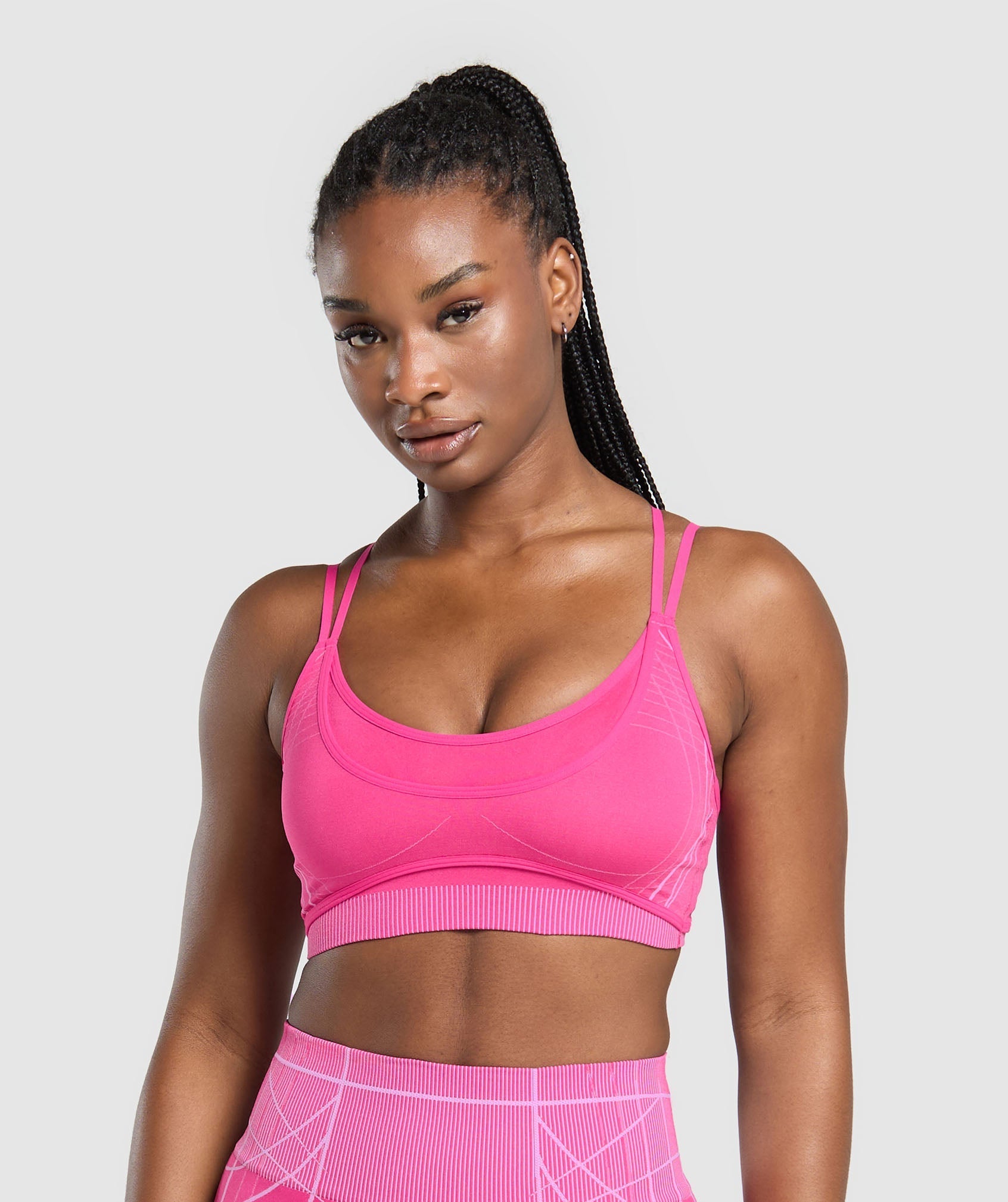 Apex Seamless Strappy Sports Bra - Valley Pink/Sour Pink